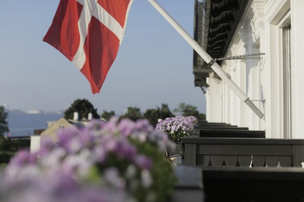 Udsigt fra balkon I Skovshoved Hotel