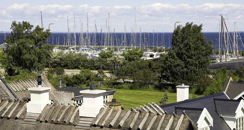 Udsigt fra balkon I Skovshoved Hotel